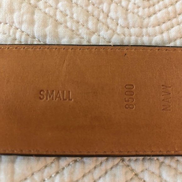 Coach leather belt in navy size S - Picture 5 of 6